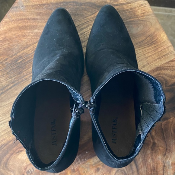 Black Suede Ankle Booties - Picture 6 of 6